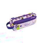 Keyroad Trousse Trousse École Filles Garçons - Trousse Scolaire pour Papeterie - Fournitures Scolaires Trousse à Crayons pour École/Thème : Violet Sourire / 21,5 x 9 x 5,5 cm, Lilas, 21,5 x 9 x 5,5