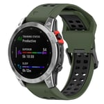 Garmin Fenix ​​7S / 6S / 5S Klockarmband i silikon - Grön, svart