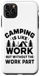 Coque pour iPhone 11 Pro Max Aventures de camping en plein air pour hommes, femmes, enfants drôles
