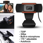 Usb2.0 Hd 720p Webcam Camera Computer Pc Laptop Video Microphone Autofocus