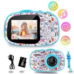 Digital Camera for Children, 2 Inch IPS Kids Digital Cameras, 12MP Rechargeable Video Camcorder Mini Selfie Camera With MP3 MP4 games and 32G SD Card, Birthday Gift for 3-10 Years Girls Boys