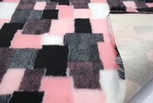 CRS Fur Fabrics Professional NON SLIP Veterinary Dog Puppy Vet Bedding PATCHWORK - PINK, 1 mtr 150cm x 100cm