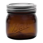 Mason jar amber pint wide mouth