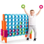 Giant Connect 4 Four in A Row Game Set 120x104cm 4-to-Score Outdoor Garden Game