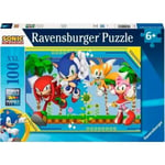 RAVENSBURGER Ravensburger-pussel 100 Bitar Xxl - Knuckles, Sonic, Tails And Amy / Sonic-4005555011347-ages 6 Och Uppåt