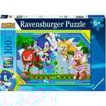 Ravensburger-pussel 100 bitar XXl - Knuckles, Sonic, Tails and Amy / Sonic-4005555011347-Ages 6 och uppåt
