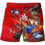 Barn 3D Super Mario Bro Baddräkter Badbyxor Strandkläder Surf Present D 140cm