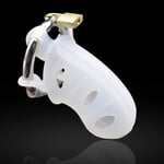 Luckly77 Silicone Bird Cages Male Penǐ Chastity Lock JJ Shackles Accessories Mini Thongs Underwear (Color : Clear)