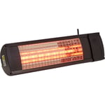 Heat1 infrarød varmelampe m/fjernkontroll, 500-1500W, sort