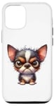 Coque pour iPhone 15 Pro animaux drôles chiens grincheux