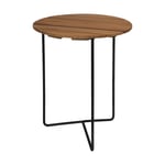 Grythyttan Stålmöbler Table 6B bord o60 cm Obehandlad teak-svart