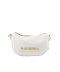 Moschino Love WoMens Plain Shoulder Bag with Zip Fastening in White Pu - One Size