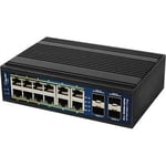 ALLNET SGI8016PM Switch, 16-Port, Gigabit Ethernet, Poe+, SFP