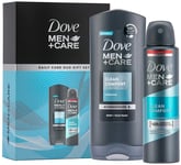 Dove Men+Care Daily Care Clean Comfort Gift Set Body & Face Wash Antiperspirant