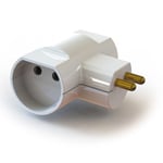 Lamppropp adapter 2x2 vit (utan jord)
