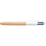 Kulpenna BIC 4 Colours Wood 1mm 12st