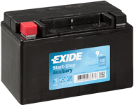 Exide Start-stop Auxiliary EK091 9 Ah - Bilbatteri / Startbatteri - Volvo - V70, V60, Xc60, V40, Xc70, V90, V50, Xc40, S60, Xc90, S80, S40, C30, S90