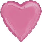 Anagram International Ballon en Forme de cœur 18" Bright Bubblegum Pink