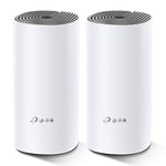 TP-Link Deco E4 Whole Home Mesh Wi-Fi System, Seamless and Speedy (AC1200), 2×100Mbps Ethernet Ports, Work with Amazon Echo/Alexa, Router and Wi-Fi Booster Replacement, Parent Control, Pack of 2