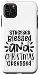 Coque pour iPhone 11 Pro Max Violet clair stressé Blessed Christmas Obsessed