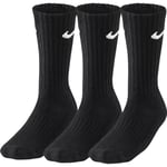 3 Pack Nike Logo Sports Socks, Pairs Mens Womens Ladies Unisex - Black