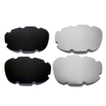 New Walleva Polarized Black + Titanium Vented Lenses For Oakley Split Jacket
