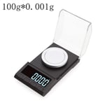 100g 50g 20g Electronic Scales 0.001 LCD Digital Count Carat Scale Portable Lab Weight Milligram Balance-100gx0.001g