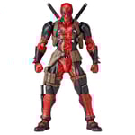 Deadpool Actionfigur, avtagbart och utbytbart ansikte, samlarmodell docka figur leksak skrivbordsdekorationer present-yzy[HK]