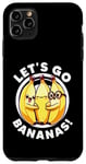 Coque pour iPhone 11 Pro Max Lets Go Bananas Kawaii Yellow Bananas Funny Bananas