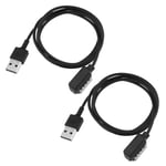 2Pcs Magnetic Connector USB Charging Cable Fits Suunto 9 Smart Watch Black