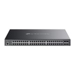 TP-Link Omada SG3452XMPP nätverksswitchar hanterad L2+ Gigabit Ethernet (10/100/1000) Strömförsörjning via Ethernet (PoE) stöd 1U Svart