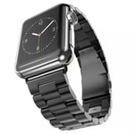 Apple Watch 9/8/7/6/5/4/3/2/1/SE - 45/44/42mm / Ultra 2 Luksus metal Beads armband Svart