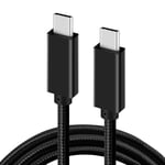 CBUS - Cable USB 3.2 Gen2 USB-C to USB-C with 100W Charging Power and 10Gbps Transfer Data - Compatible with Docking Stations, Hard Drives, Laptops and Desktops, MacBook Pro/Air, iPad Pro (2m, Black)