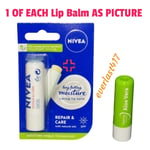 Nivea Repair & Care Lip Balm SPF15 with Aloe Vera Lip bam 4.8g ,1 of each as pic
