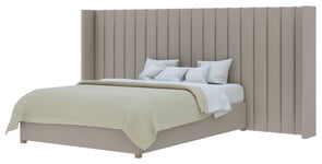 Aspire Grandeur Wing Kingsize Ottoman Bed Frame - Off White King Size