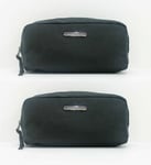 2x Givenchy Parfums Mens Black Toiletry Wash Bag Pouch Travel (Two Pack)