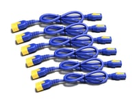 Apc Ap8000 - Strömkabel - Power Iec 60320 C13 Till Iec 60320 C14 - 10 A - 1.83 M - Blå - Världsomspännande - För P/N: Scl500rmi1uc, Scl500rmi1unc, Smt3000i-Ar, Smt3000r2i-Ar, Smtl750rmi2uc, Srt1500rmxli