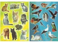 POLSYR klistermärken stora - katter/fåglar 25st Polen