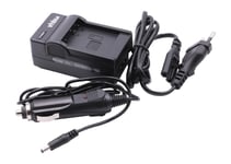 vhbw Câble de chargement, chargeur, adaptateur secteur, socle de chargement, adaptateur voiture inclus pour Panasonic DC-GX880