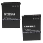 EXTENSILO 2x Batteries compatible avec Nikon CoolPix S70, S640, S710, S800c, S6300, S8000 appareil photo, reflex numérique (1000mAh, 3,7V, Li-ion)