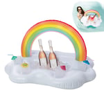 Lunch box Inflatable Beverage Cooler,Inflatable Drink Holder, Inflatable Pool Float Rainbow Cloud Drink Floating Bar for Adults Kids Swimming Pool, Water Party