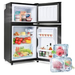 Aafgvc - Réfrigérateur-congélateur combiné, 86,8 cm de hauteur, 45,5 cm de largeur, double porte, avec un volume total de 60 litres, un volume de