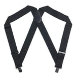 Carhartt Men's Suspender, Rugged Flex Elastic Suspenders for Men Suspenders, Elastic Full Swing Side Clip (Black), One Size UK