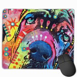 Color Art Bulldog (3) Mouse Pad with Stitched Edge Computer Mouse Pad with Non-Slip Rubber Base for Computers Laptop PC Gmaing Work Mouse Pad