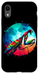 Coque pour iPhone XR Cool Graphic Tie Dye Lunettes de soleil Mantis Illustration Art