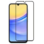 2-PACK SKALO Samsung A15 4G Heltäckande Skärmskydd Härdat Glas - Svart