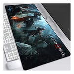 Mouse Mat God Of War Speed Gaming Mouse Mat Desk Pad, Large Size 700x300mm Smooth texture surface Mousepad for Office PC Keyboard and notebooks,D
