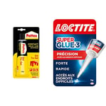 Pattex Colle Contact Gel Tube 125 g & Loctite Super Glue-3 Précision, colle forte pour réparations précises, colle liquide tous matériaux, colle transparente à séchage rapide, flacon 5 g