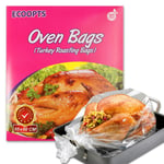 ECOOPTS Oven Bags Large Turkey Size Oven Cooking Roasting Bags for Turkey Chicken Meat Ham Seafood Vegetable (21.6×23.6 in/Bag） (550 x 600mm)