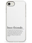 Stylish Word Definitions: Best Friends Impact Phone Case for iPhone 7/8 / SE TPU Protective Light Strong Cover with Text Dictionary Define Wording